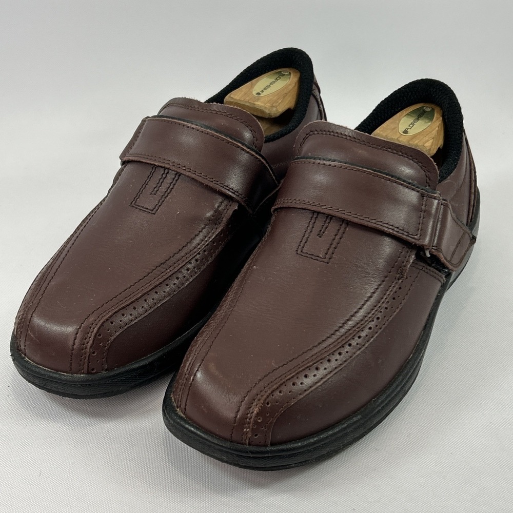 Orthofeet Lincoln Center Orthopedic Shoes Men's Sz 8.5EE Brown Slip-On Loafers